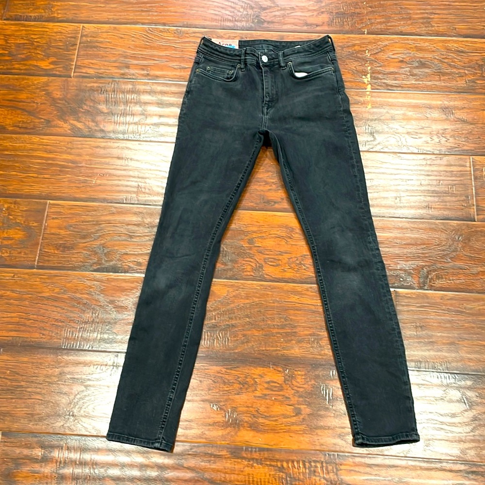 Acne black distressed skinny jeans Size 26/32